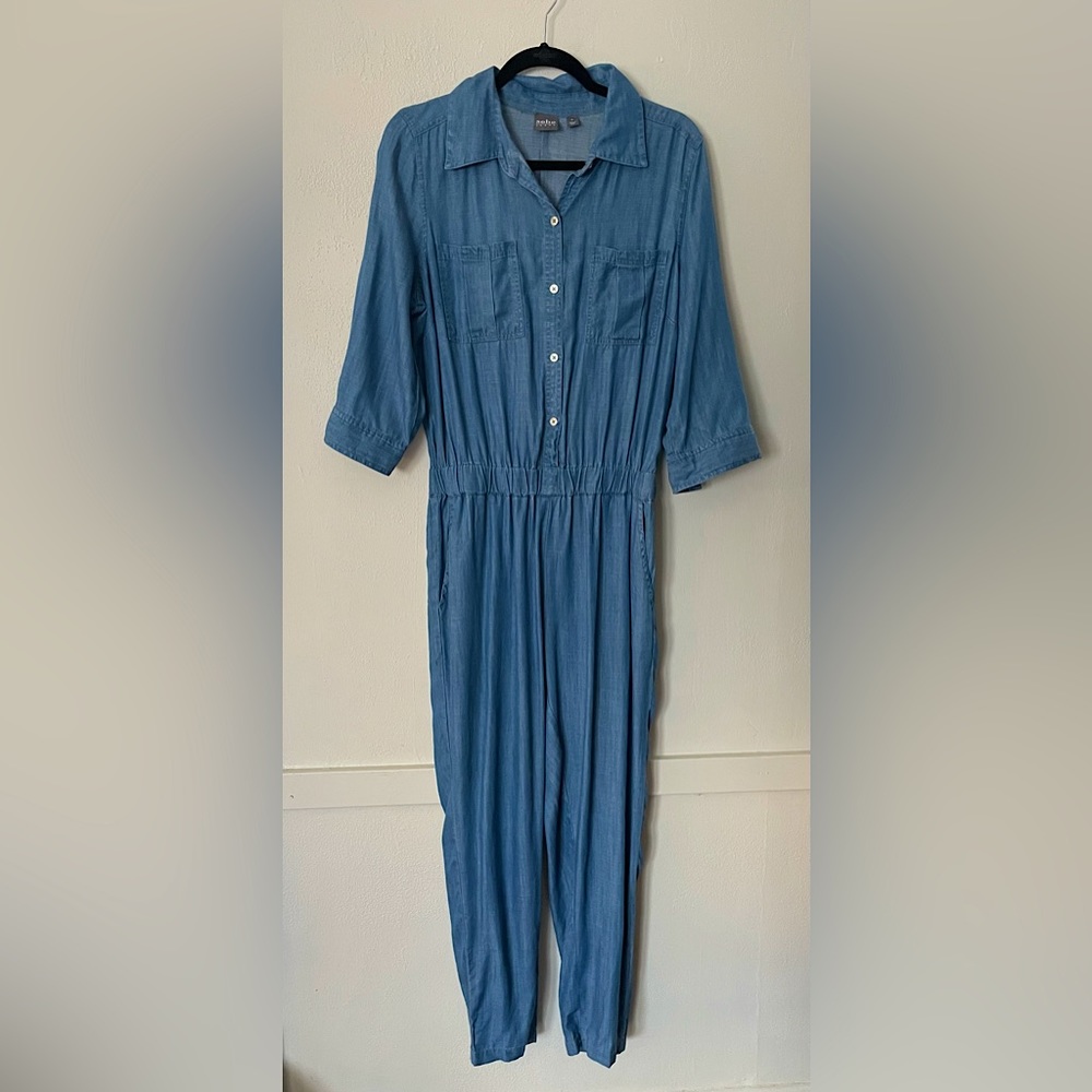 Soft Denim Soft Sleeve Utility Jumpsuit - Size M